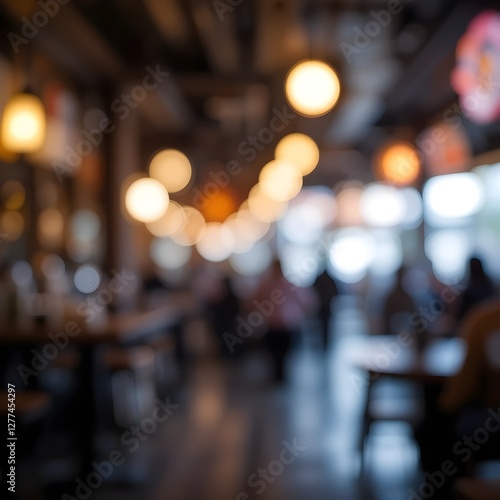 Wallpaper Mural Blurred defocused of light in pub city abstract background Torontodigital.ca