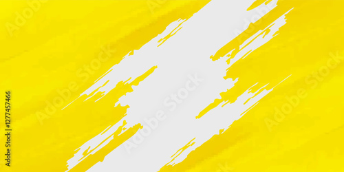 Yellow brush stroke isolated on background. Paint brush stroke vector for ink paint, grunge design element, dirt banner, watercolor design, dirty texture. Trendy brush stroke, vector illustration
