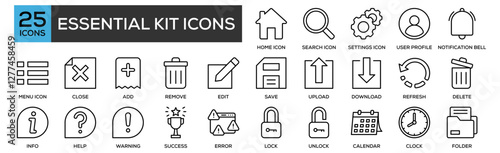 Essential Kit Icons icon collection set. Containing design Mentor, Coaching, Advice, Goal Setting, Motivation