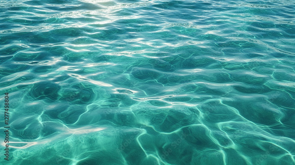 Sea Water Surface Texture with Gentle Ripples and Waves with Sunlight Reflections Sea Water Surface Texture with Gentle Ripples and Waves with Sunlight Reflections