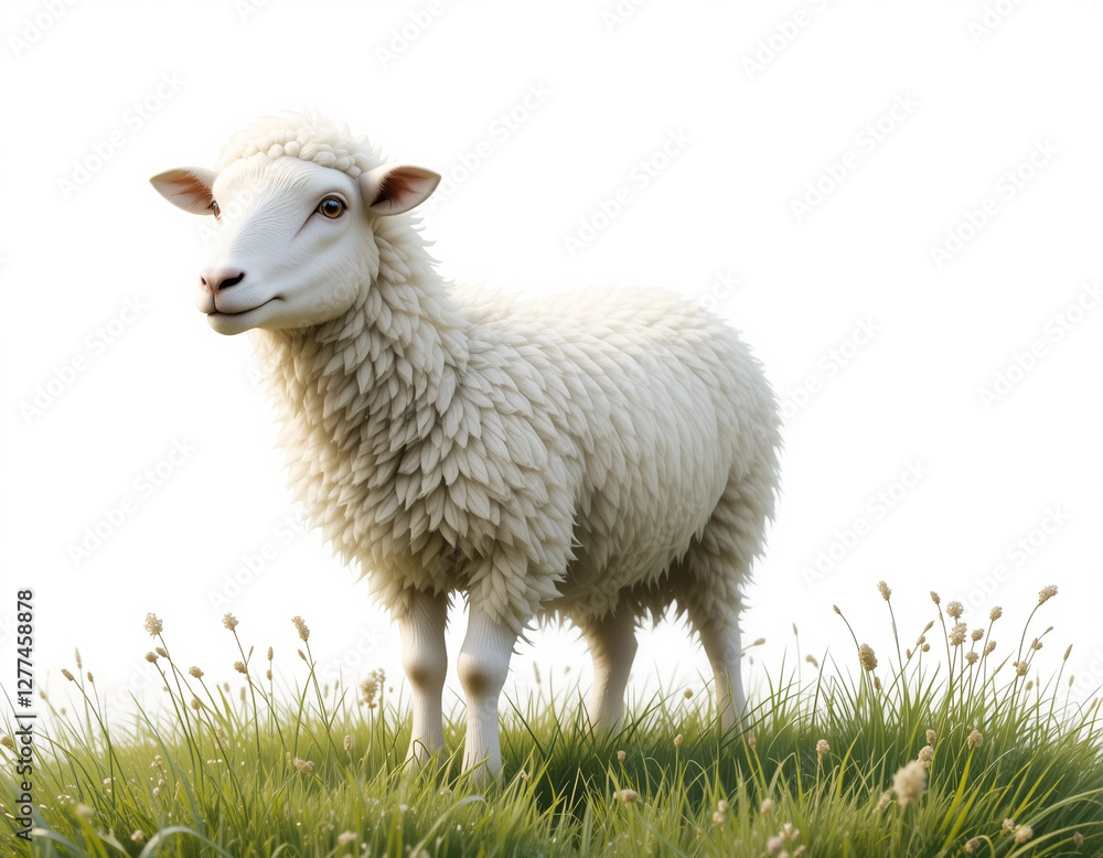 Obraz premium Tiny Grazer: Dwarf Sheep