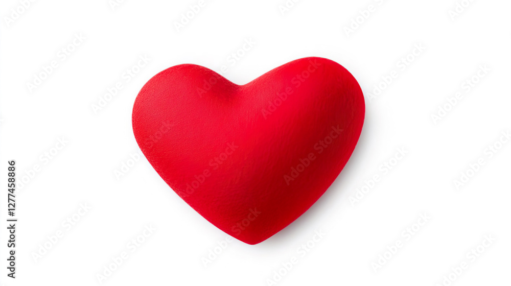 Elegant Hand-Drawn Vibrant Red Heart on a Clean White Background Elegant Hand-Drawn Vibrant Red Heart on a Clean White Background