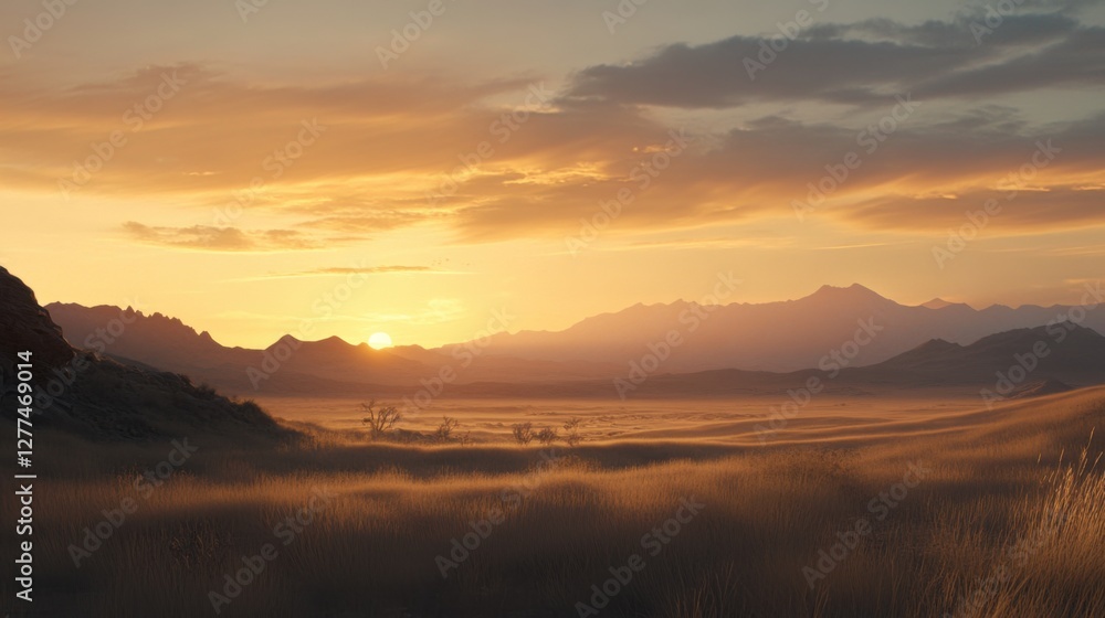 Video generation of a stunning desert landscape with sand dunes under a sunset sky. Featuring warmth and adventure Video generation of a stunning desert landscape with sand dunes under a sunset sky. Featuring warmth and adventure
