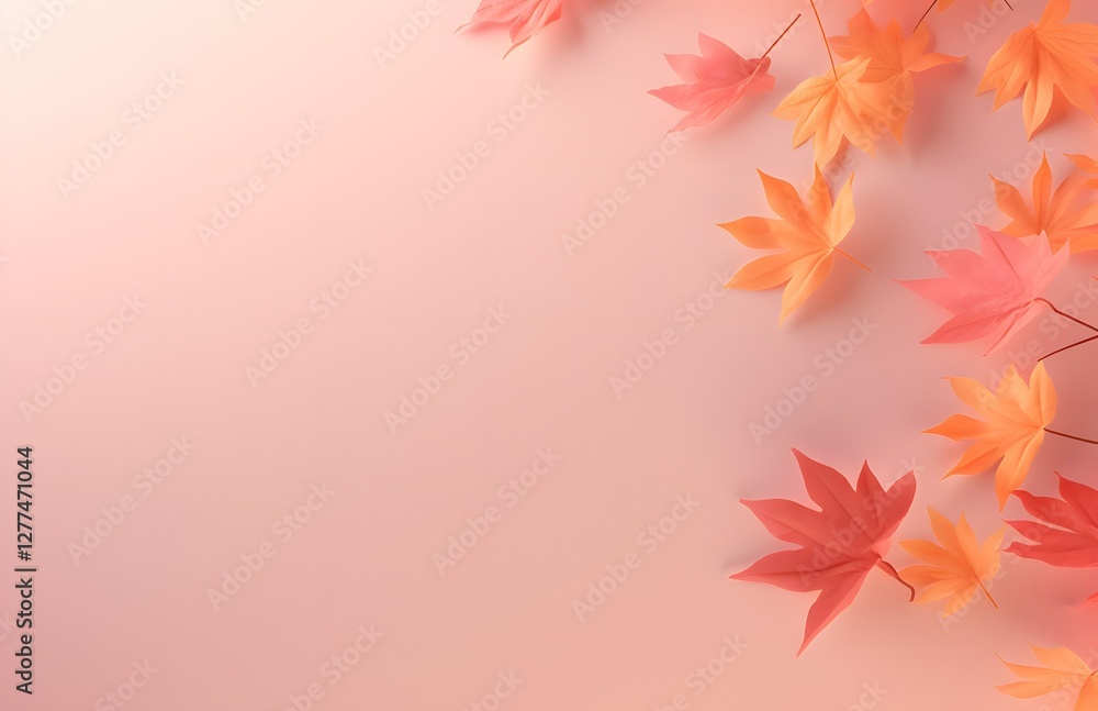 Brown colour autumn background with maple leaves. fall leaves fall into the canvas background. Brown colour autumn background with maple leaves. fall leaves fall into the canvas background.