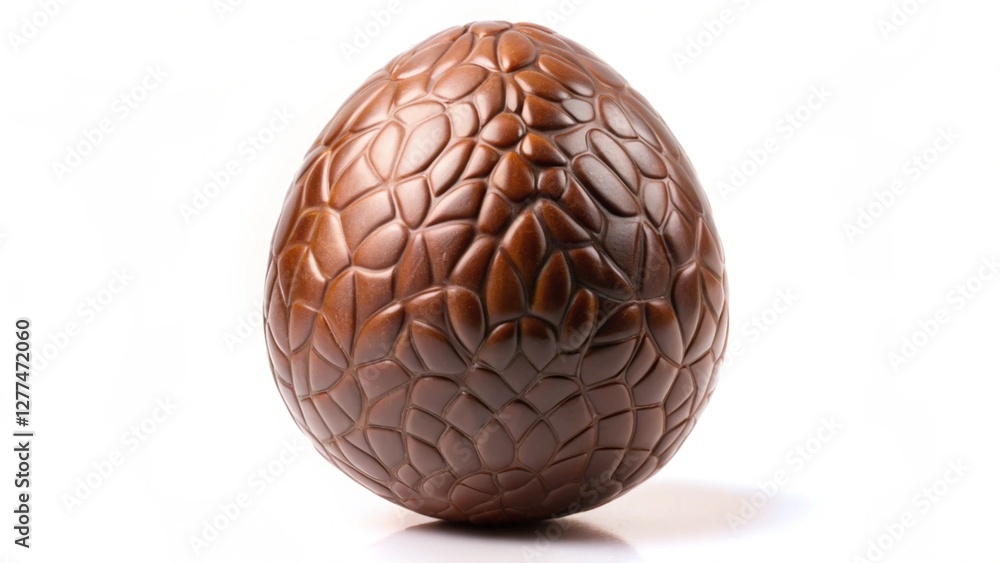 chocolate easter egg on a white backgorund. chocolate easter egg on a white backgorund.