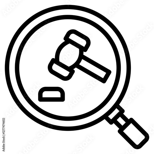 Legal Oversight Icon For Design Elements