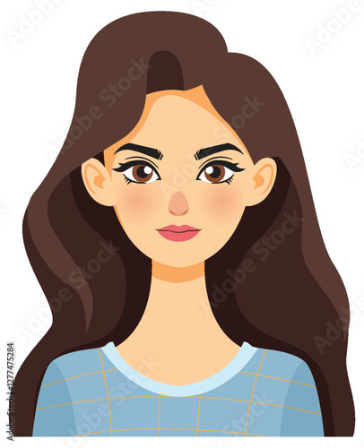 Woman with Long Brown Hair