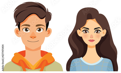Illustration of Man and Woman