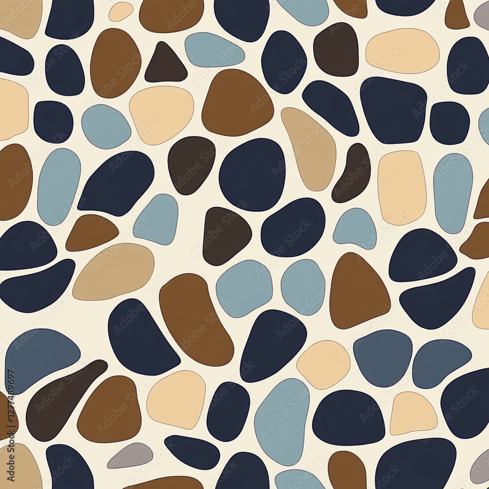 Harmonious Abstract Design, Earthy Palette
