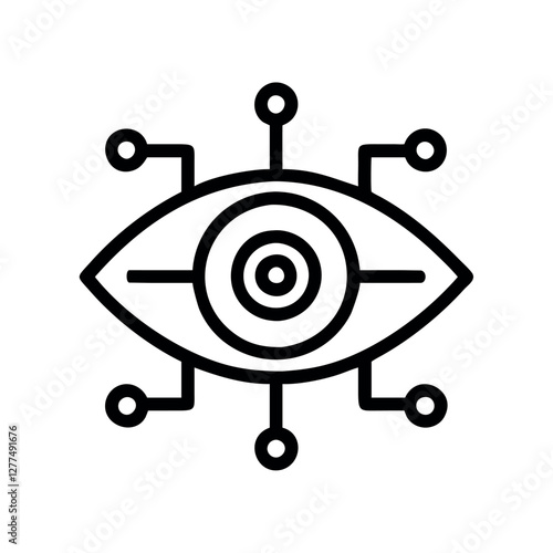 AI eye vision recognition icon