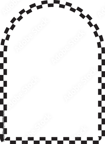 Checkered Border Frame Illustration Vector