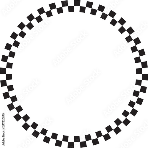 Checkered Border Frame Illustration Vector