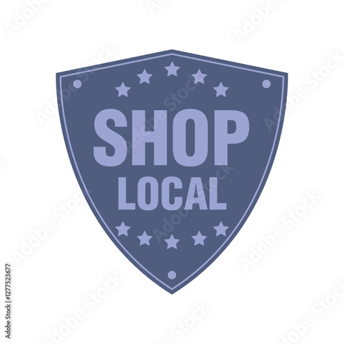 Shop local shield badge icon
