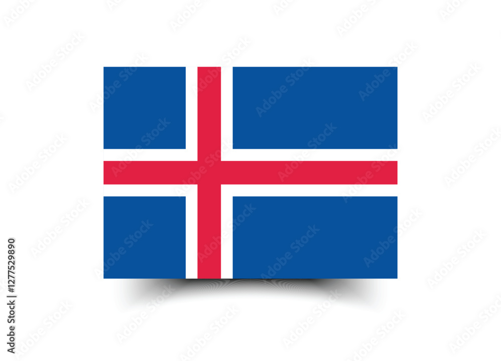 Flag of Iceland. Iceland flag official size and color standards vector illustration Flag of Iceland. Iceland flag official size and color standards vector illustration