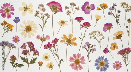 Wallpaper Mural Pressed flowers dried botanical specimens Torontodigital.ca