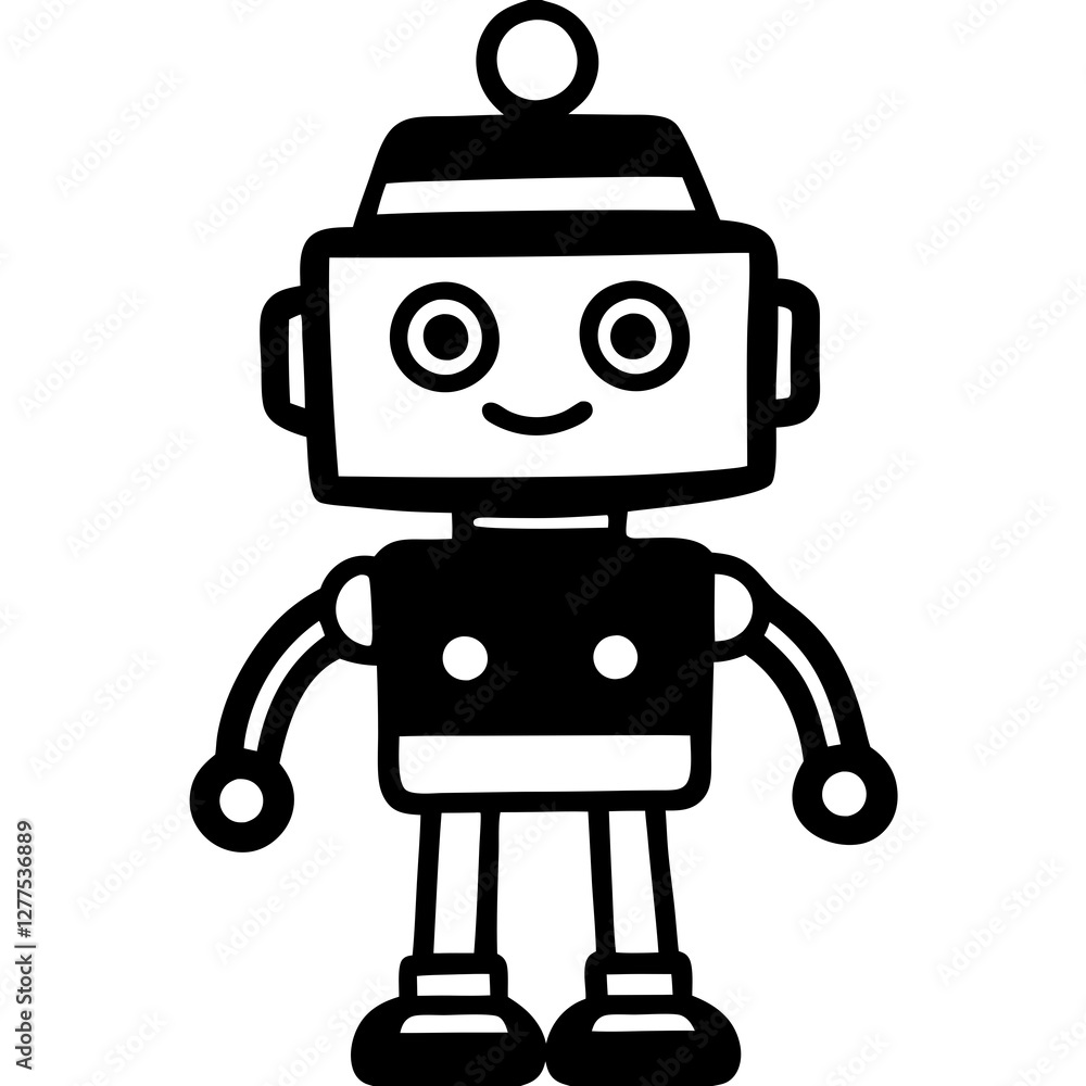 Fototapeta premium funny cartoon robot