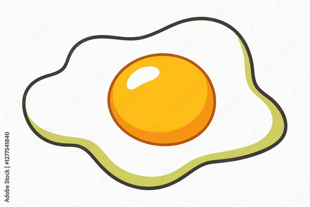 fried egg vector illustration