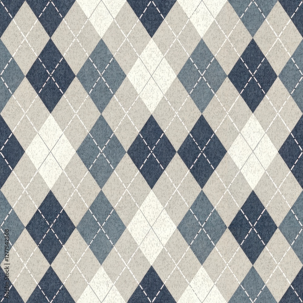 Fototapeta premium Geometric pattern design textile art digital illustration studio setting aesthetic view modern textile concepts