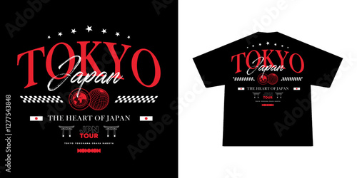 Futuristic illustration of tokyo japan vector t shirt design, vector graphic, typographic poster or tshirts street wear and Urban style