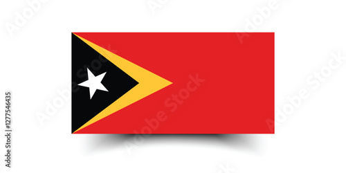 Flag of East Timor. East Timor flag official colors and proportion digital vector illustration