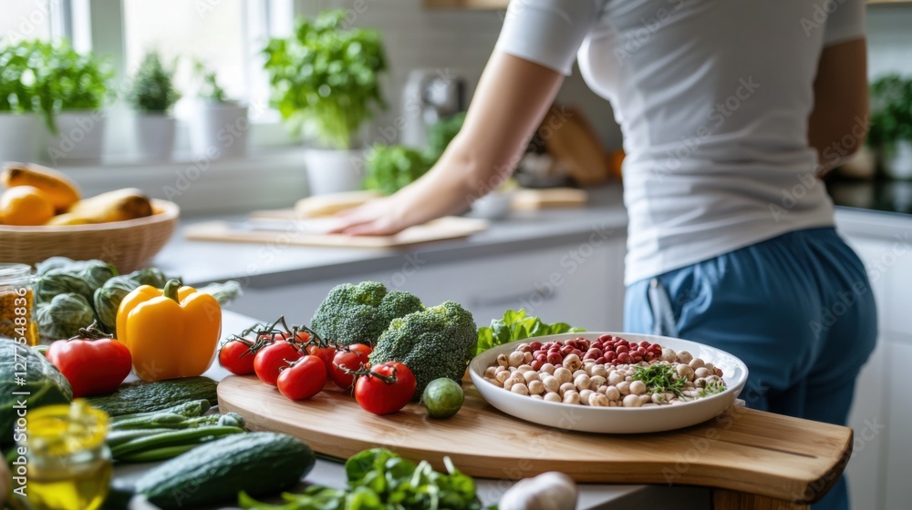 Chronic back pain relief using a balanced diet in a cozy kitchen. Featuring nutrition and healing Chronic back pain relief using a balanced diet in a cozy kitchen. Featuring nutrition and healing
