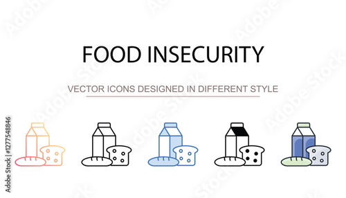 Food Insecurity icon design with white background stock illustration