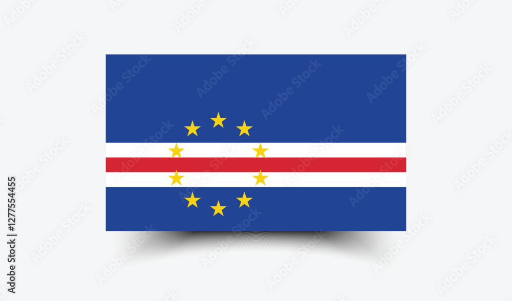 Flag of Cape Verde. Cape Verde flag official colors and proportion digital vector illustration Flag of Cape Verde. Cape Verde flag official colors and proportion digital vector illustration