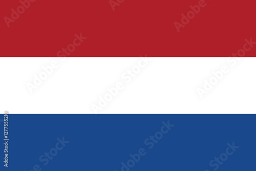 Flag of Netherlands. Netherlands flag official colors and proportion digital vector illustration