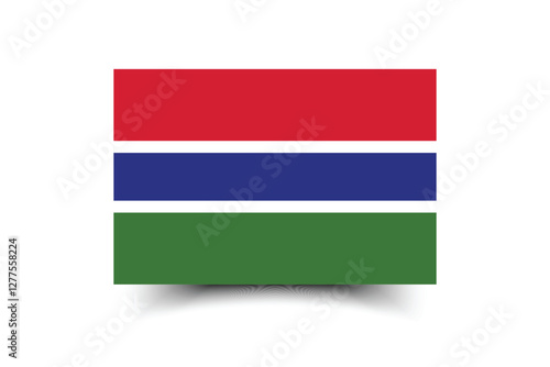 Flag of Gambia. Gambia flag official colors and proportion digital vector illustration