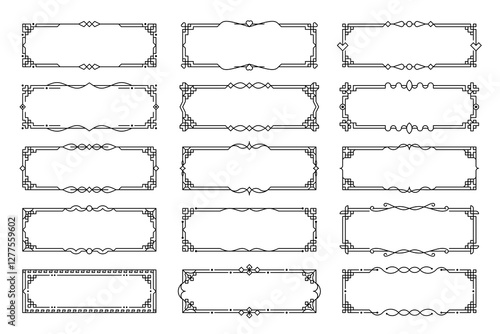 A set of simple chinese style frames