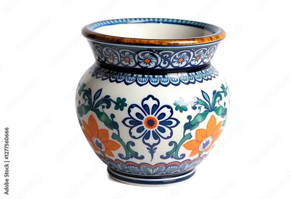 Decorative Ceramic Pot with Floral Pattern Perfect for Home Decor Decorative Ceramic Pot with Floral Pattern Perfect for Home Decor