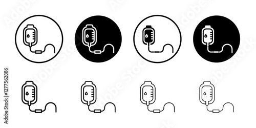 blood bag icon line art vector