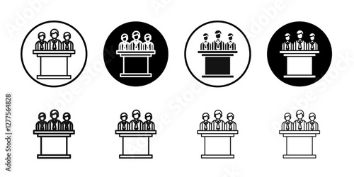 committee board icon line art vector