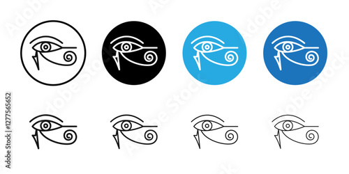 Eye of Horus Egypt Deity icon line art vector