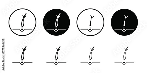 hair transplant icon line art vector