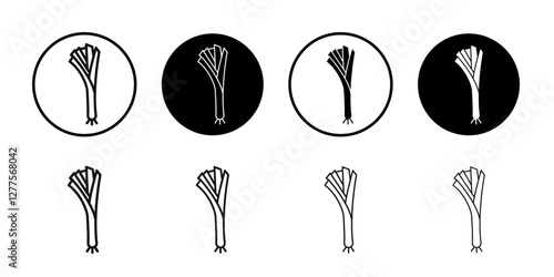 leek icon line art vector