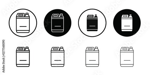 liquid Chlorine chemical icon line art vector