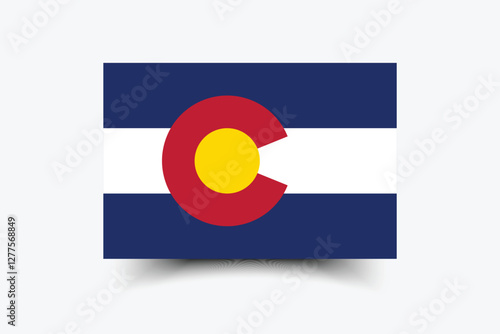 Flag of Colorado. Colorado flag official colors and proportion digital vector illustration