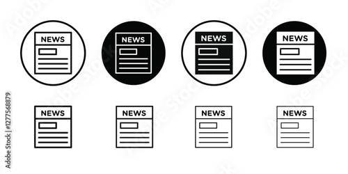 News Feed icon line art vector