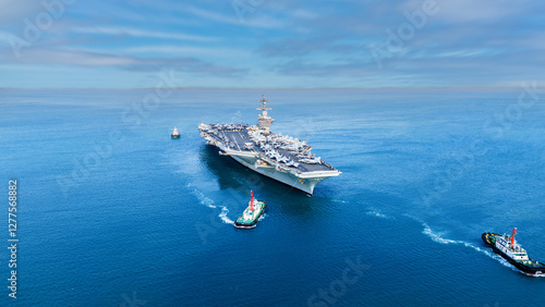 Fotografie Nuclear war ship, Navy ship, Military navy