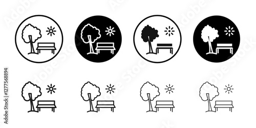 Park Icon line art vector