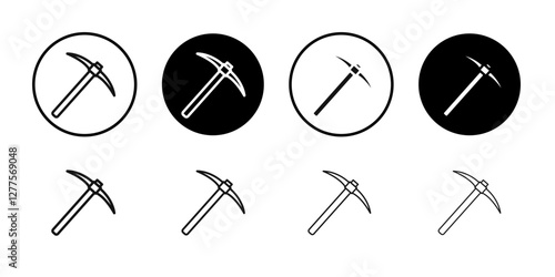 pickaxe icon line art vector
