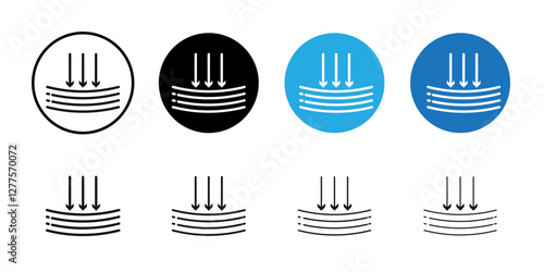 Resilience icon line art vector
