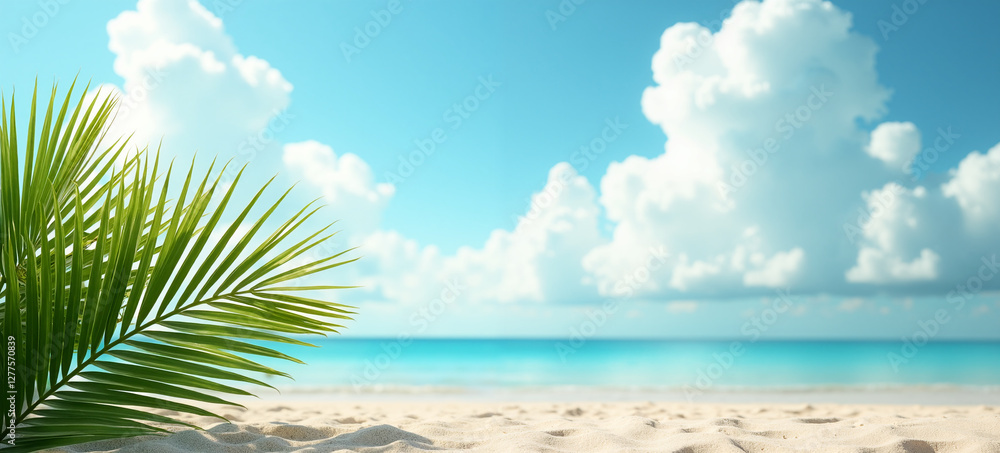 Relaxing beach day with palm trees and beautiful skies tropical paradise nature scene bright and serene atmosphere Relaxing beach day with palm trees and beautiful skies tropical paradise nature scene bright and serene atmosphere