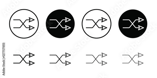 Shuffle icon line art vector