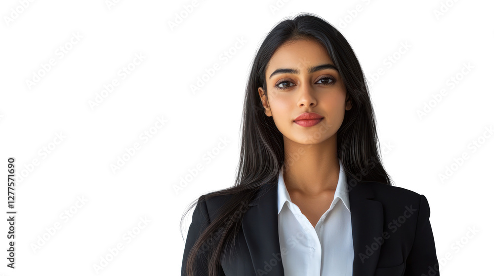 A confident businesswoman in a professional outfit, showcasing determination and leadership. Ideal for corporate and professional themes. A confident businesswoman in a professional outfit, showcasing determination and leadership. Ideal for corporate and professional themes.