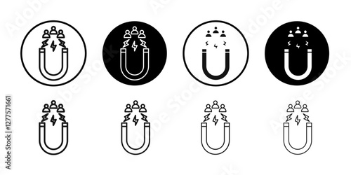 User Engagement icon line art vector