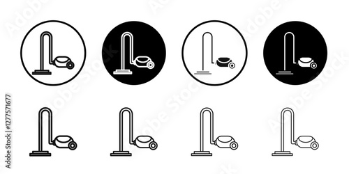 Vacuum cleaner Icon line art vector