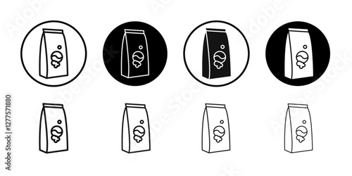 Washing powder icon line art vector
