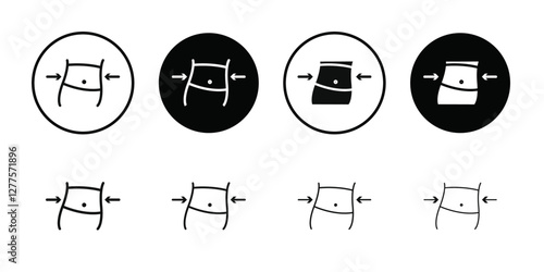 Weight loss icon line art vector
